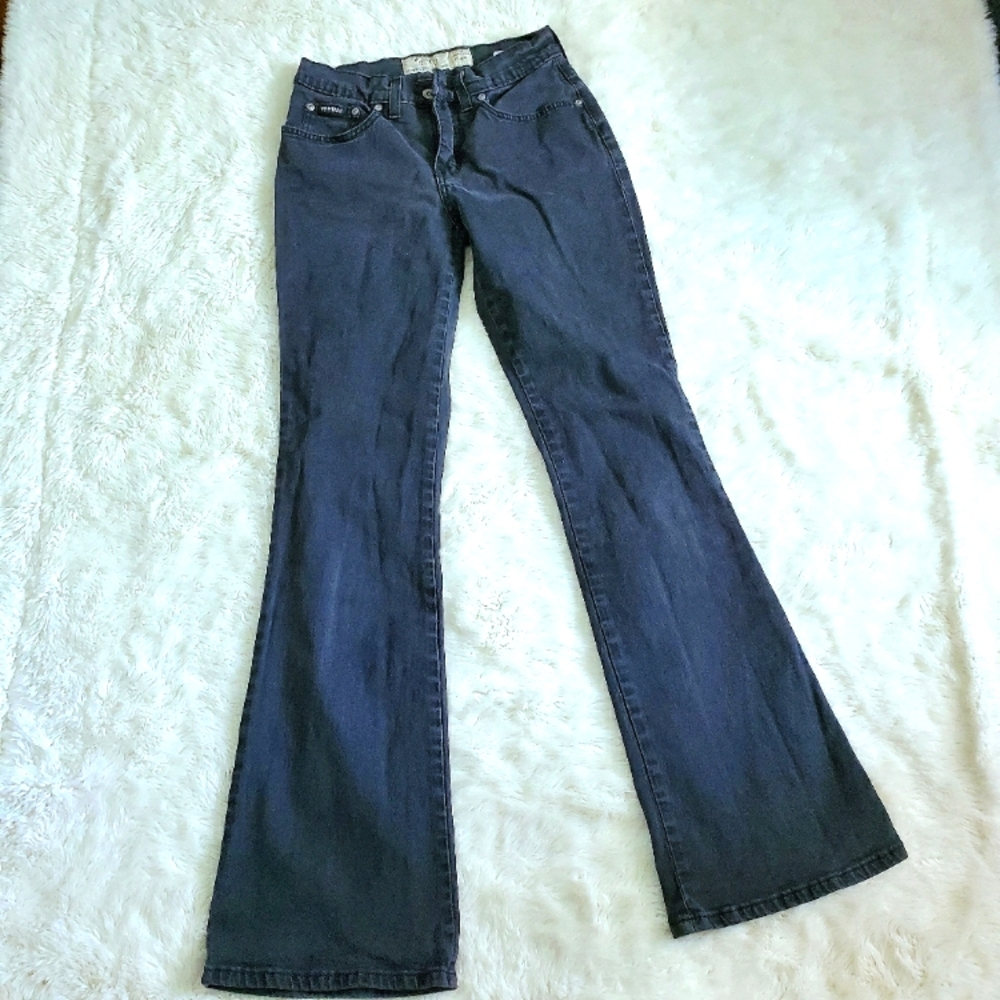 Y2K Blue Notes Teen Pants Jeans 27. Black. Hugger Flare Style